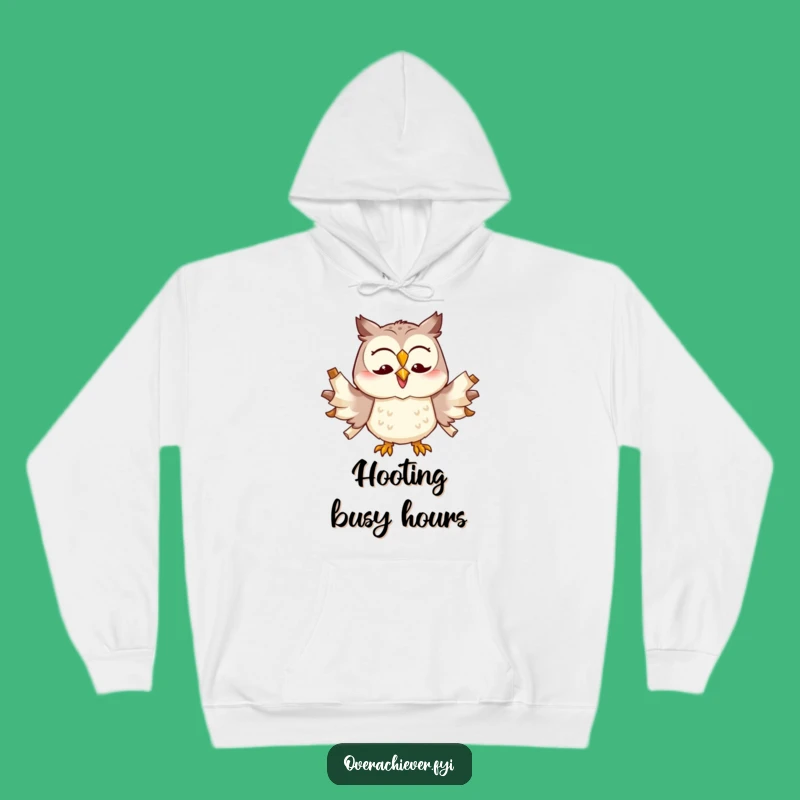 Cozy Funny Owl Multitasking Hoodie - Warm & Hilarious Scholar Comfort