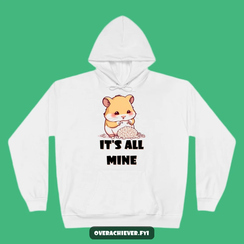 Funny Hamster Rice Counting Hoodie, Cozy & Hilarious Focus Apparel