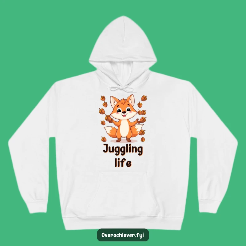 Funny Fox Hoodie - Cozy & Playful Acorn Design for Fun Lovers
