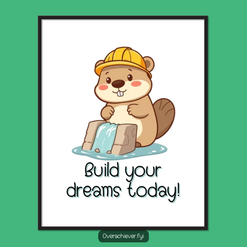 Free Printable Beaver Dam Art: Funny Downloadable DIY Wall Decor!