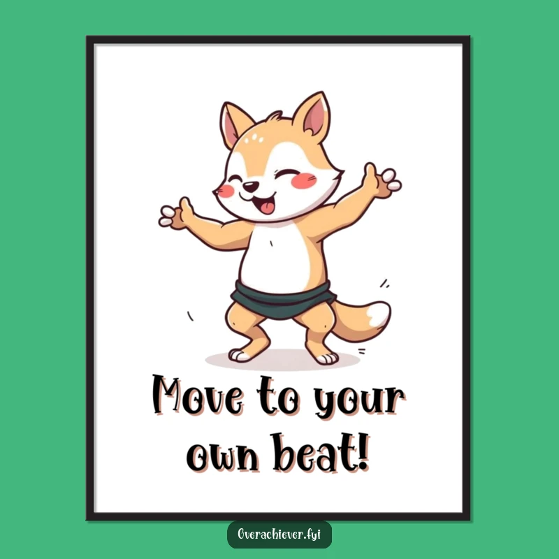 Free Printable Dancer Animal Humorous Wall Art - Downloadable DIY Performance Decor
