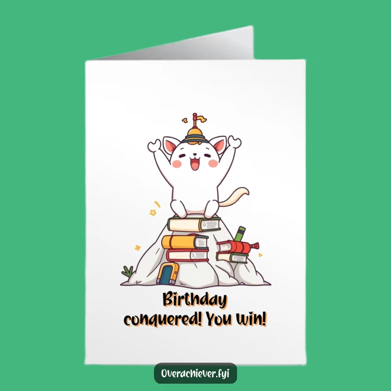 Free Printable Birthday Card: Task Mountain Animal Funny Downloadable Gift