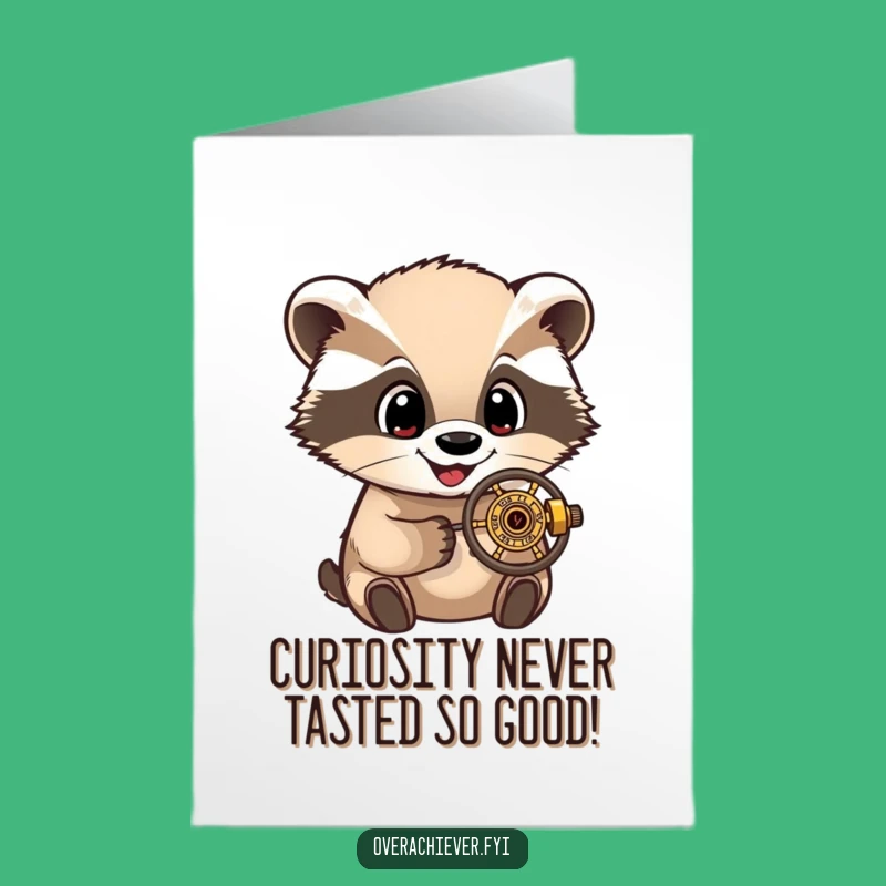 Free Printable Birthday Card: Badger's Tiny Machine Fun Downloadable Gift