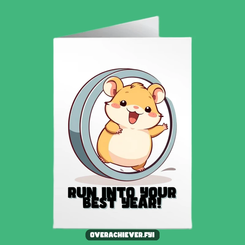 Free Printable Birthday Card: Hamster's Speed Fun Downloadable Gift