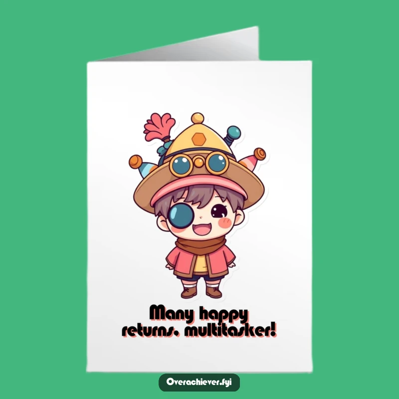 Free Printable Multitasker Birthday Card - Funny Downloadable DIY Gift for Go-Getters