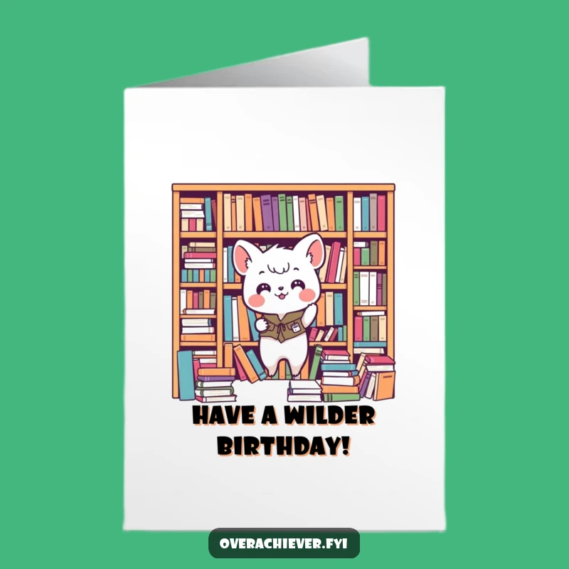 Free Printable Birthday Card: Tidy Animal Hero Organizing Your Special Day