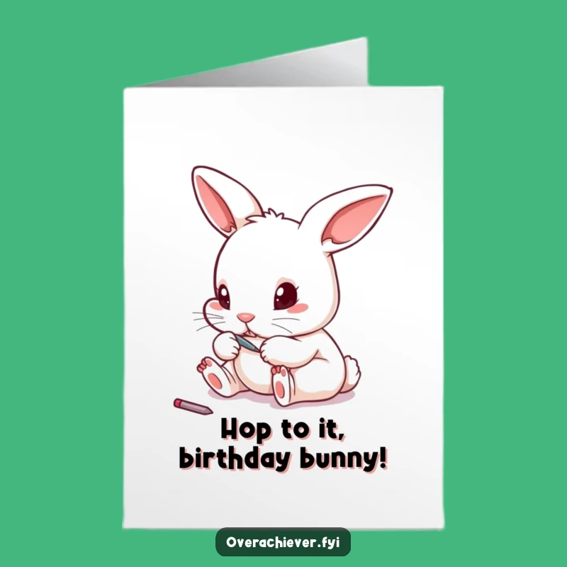 Free Printable Birthday Card: Rabbit Files Toenails for a Seriously Funny Downloadable Gift