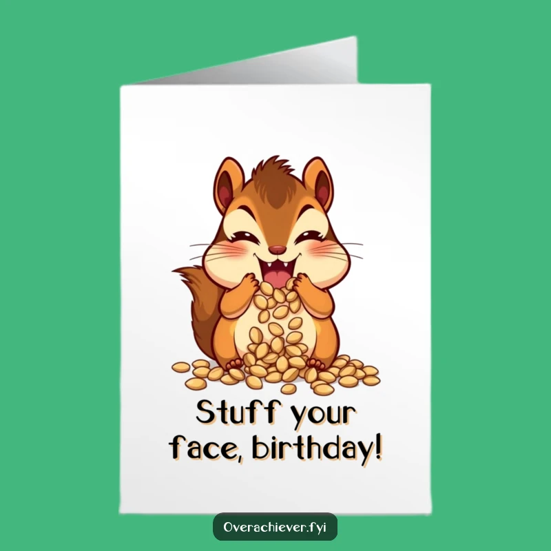 Free Printable Chipmunk Cheeky Birthday Card - Funny Downloadable Gift