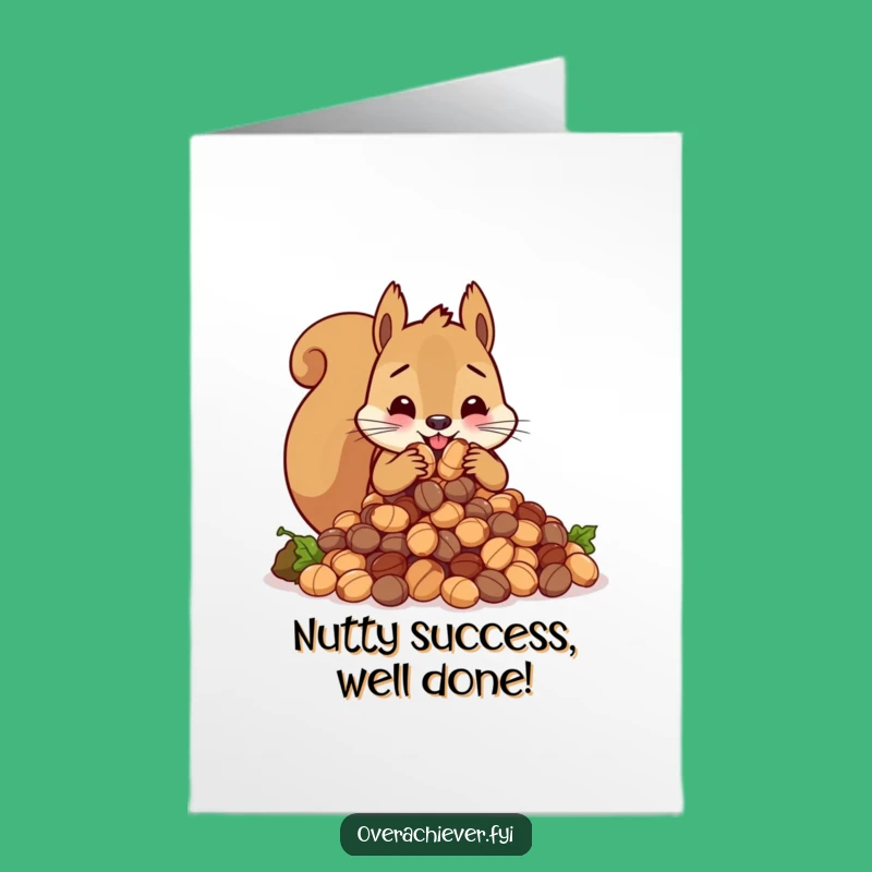 Free Printable Congrats Card: Squirrel Nut Hoarder for Fun Downloadable Gift