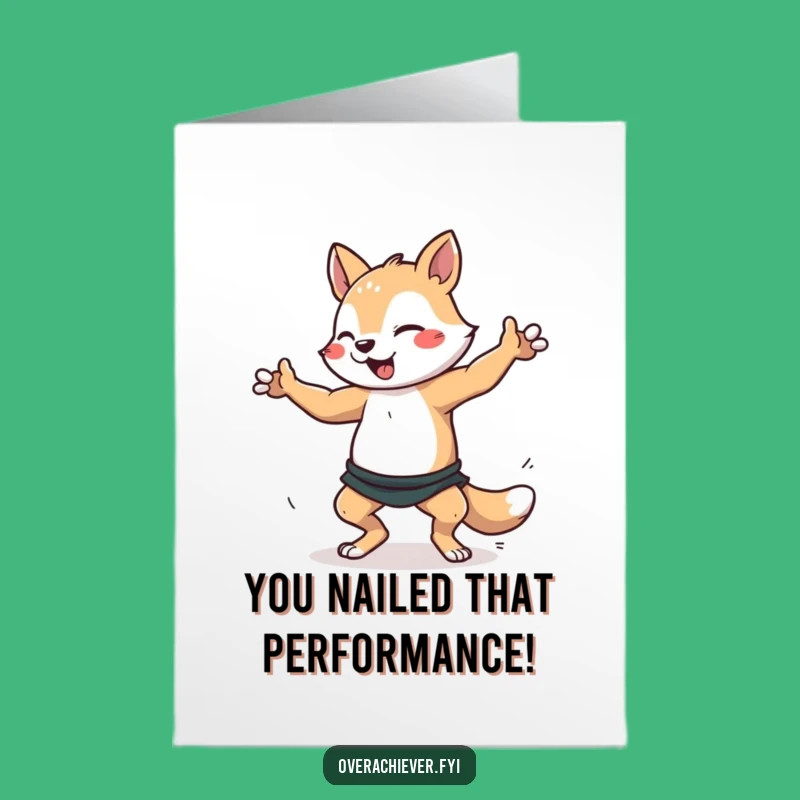 Free Printable Dancer Animal Congratulations Card - Humorous Downloadable DIY Celebration