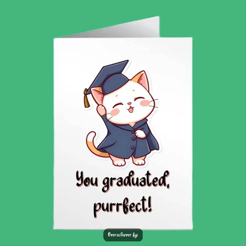 Free Printable Funny Cat Graduation Card - Hilarious Congratulations Downloadable Gift!