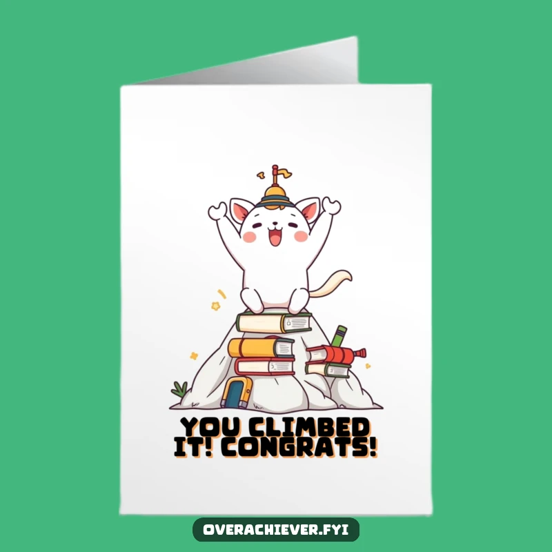 Free Printable Congrats Card: Task Mountain Animal Funny Downloadable Gift