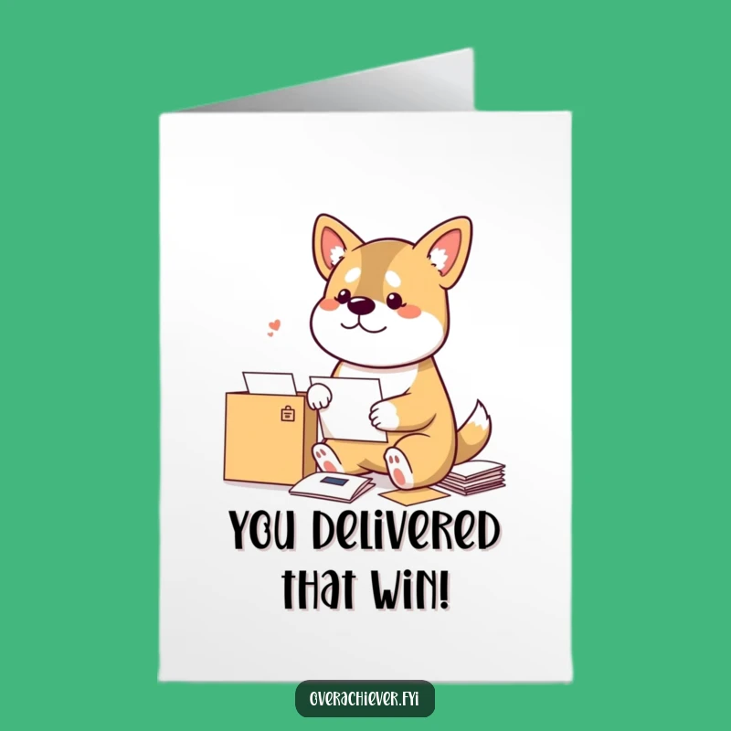 Free Printable Congrats Card: Funny Dog Mail Sorter, Perfect DIY Downloadable Gift