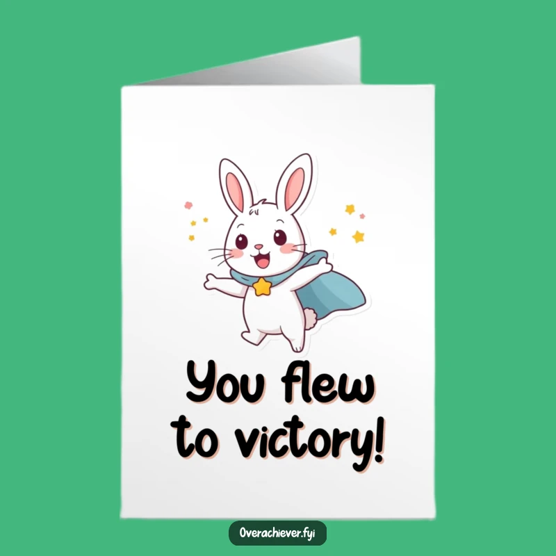 Free Printable Congrats Card: Caped Rabbit Flights of Fancy Downloadable Gift