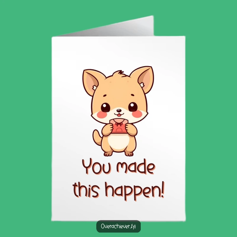 Free Printable Congrats Card: Tiny Animal's Masterpiece Celebrates Your Achievement