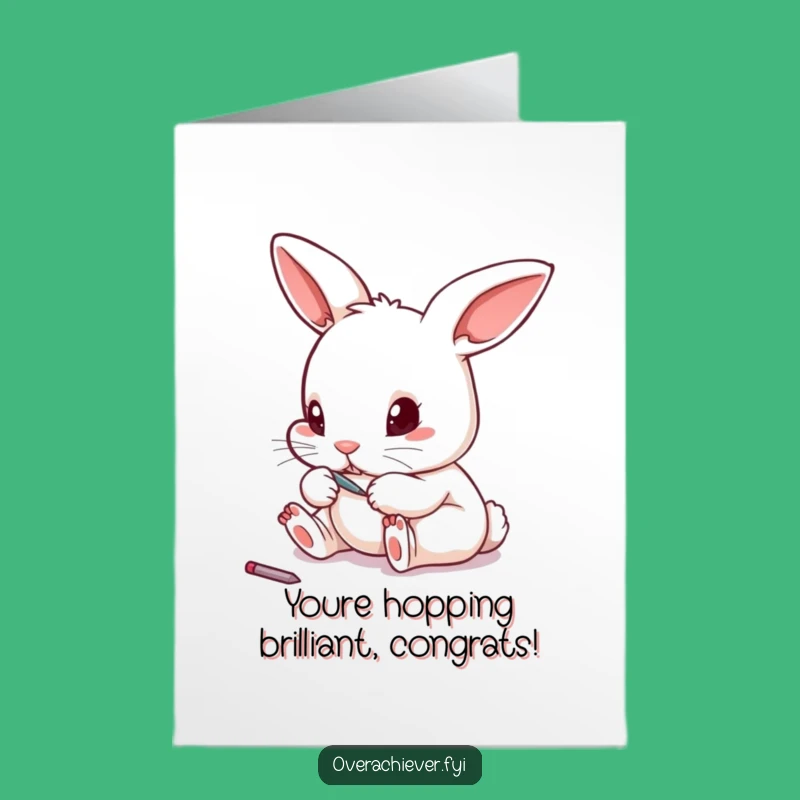 Free Printable Congrats Card: Rabbit Nails It with Toenail File for a Funny Downloadable Gift