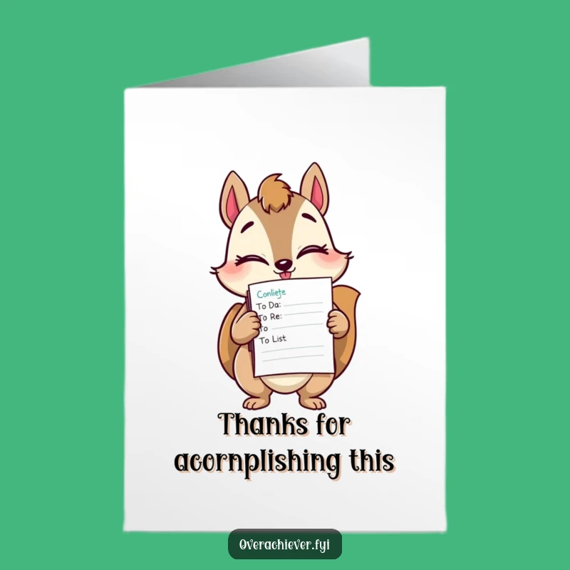 Free Printable Funny Squirrel Thank You Card - Organized Downloadable Gift for Helpers!