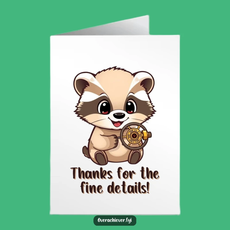 Free Printable Thank You Card: Badger's Appreciation Downloadable Gift