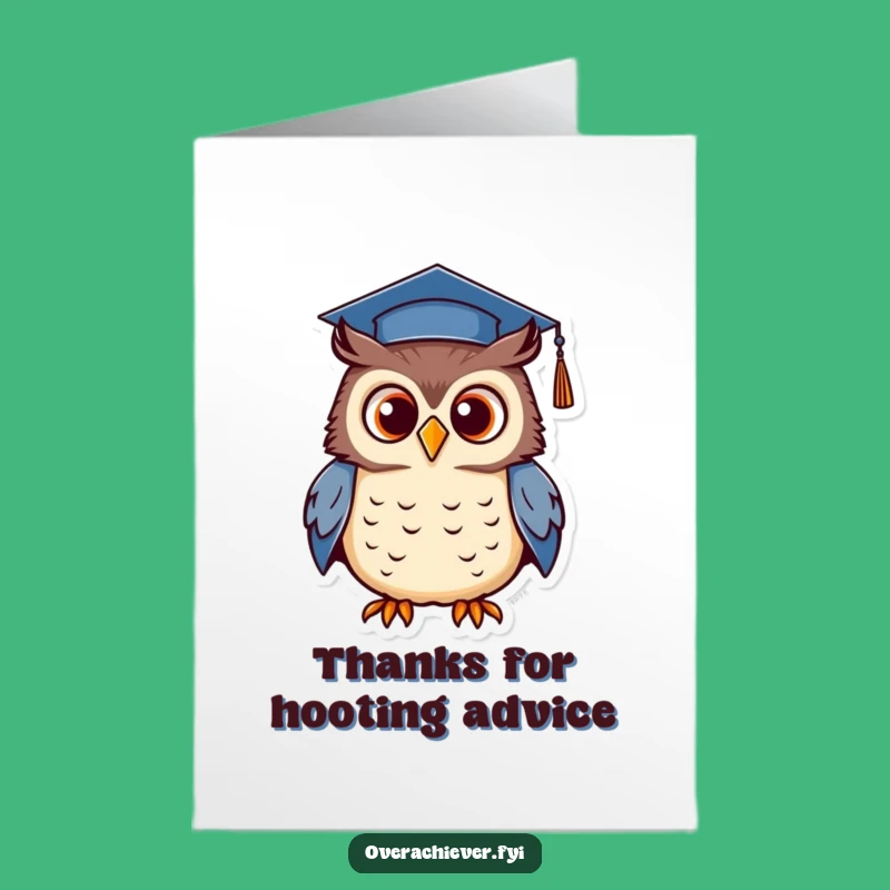 Free Printable Thank You Card: Grateful Grad Owl, Sweet Downloadable Gift