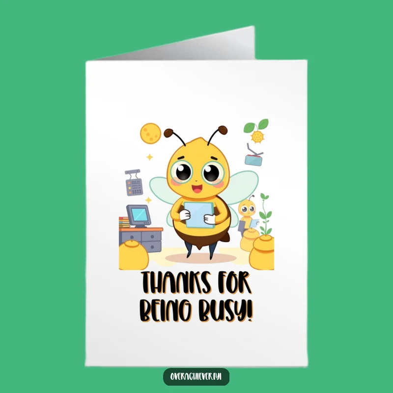 Funny Free Printable Thank You Card: Bee's Hard Work for a Sweet Download