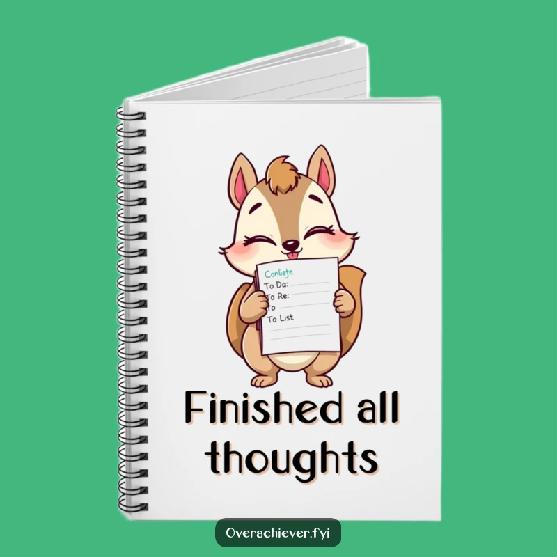 Funny Squirrel Task Master Notebook - Your Go-To for Getting Things Done!