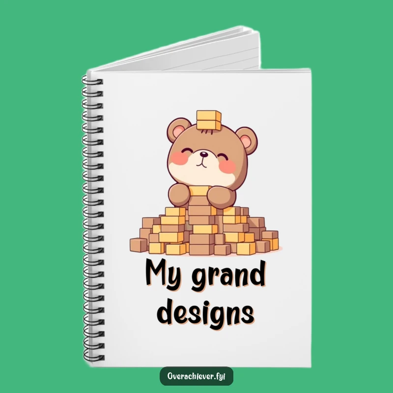 Funny Bear Stacking Notebook: Jot Down Focused Plans