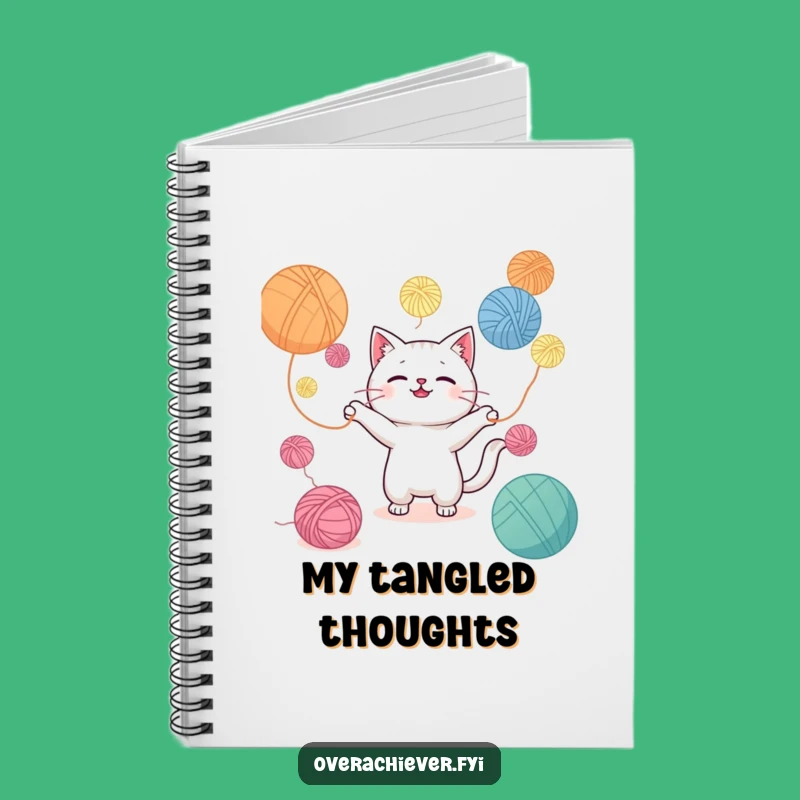 Funny Kawaii Cat Notebook - Draft Your Projects with Cute Chaos!
