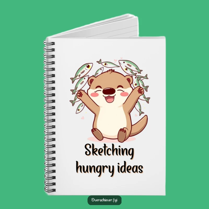 Funny Otter Fish Juggling Notebook: Jot Down Ideas with Playful Abundance Gift