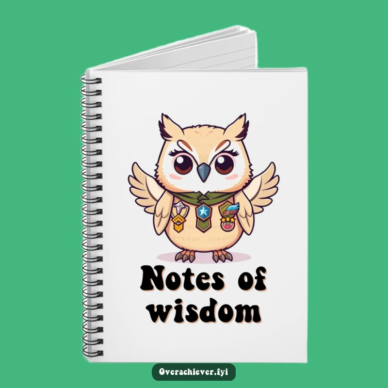 Funny Owl Badges Notebook: Diligent Scholar Journal for Wise Notes