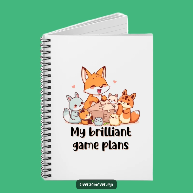 Funny Puzzle Fox Notebook: Jot Down Clever Ideas!