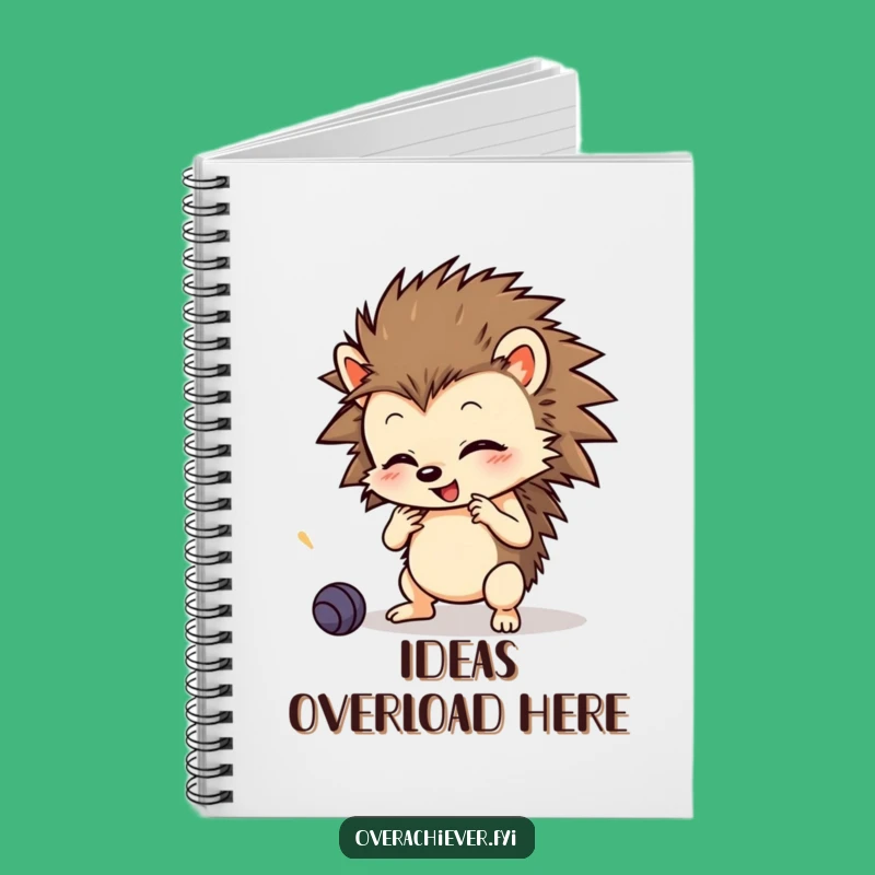 Funny Hedgehog Notebook: Jot Down Ideas with Humorous, Focused Energy Gift