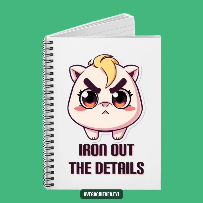 Funny Determined Ironer Notebook: Jot Down Ideas with Perfect Precision Gift