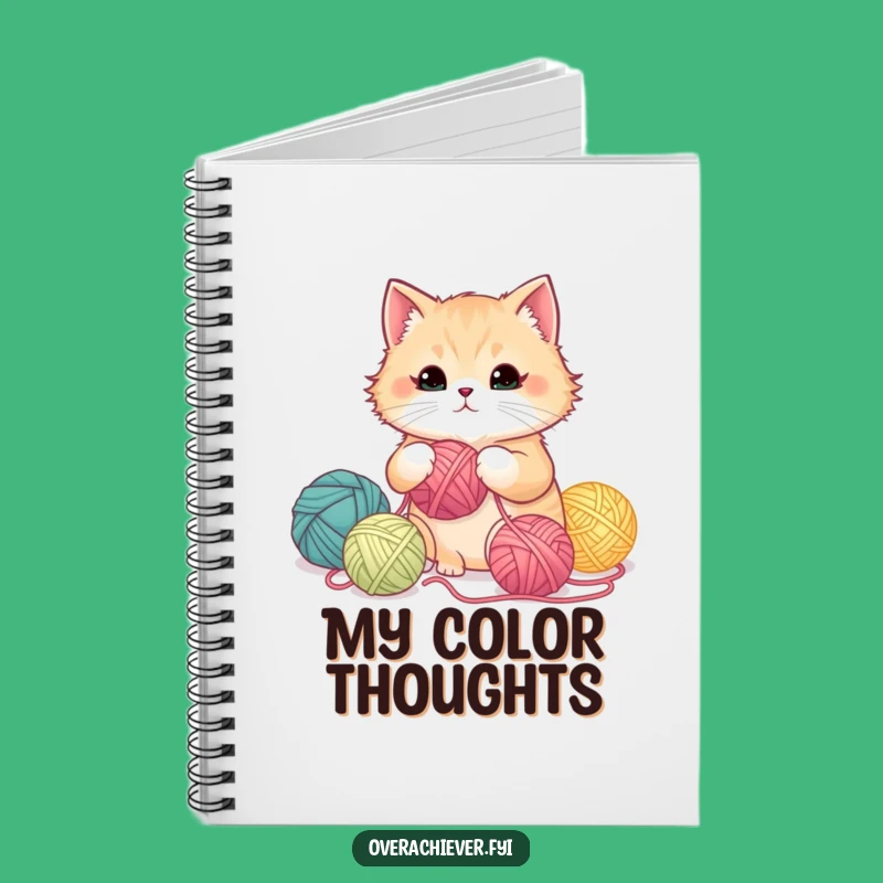 Funny Cat Yarn Organizer Notebook, Journal Your Organized Thoughts