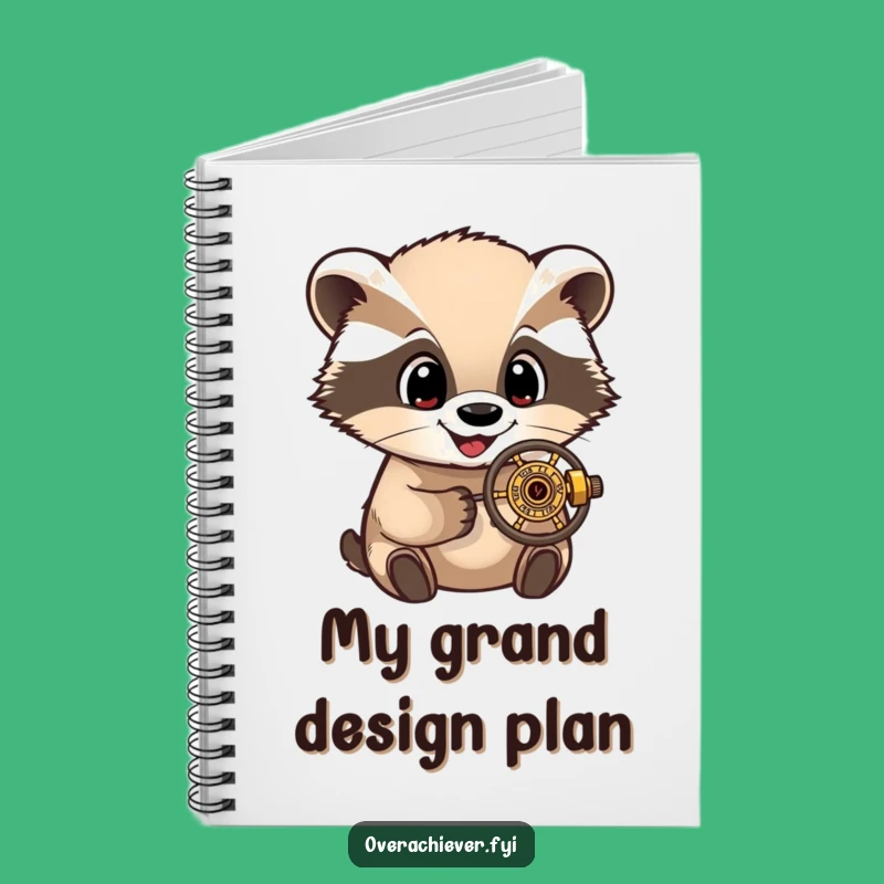 Funny Badger's Gear Notes Notebook: Document Your Discoveries with Intricate Mechanism Art, Gift