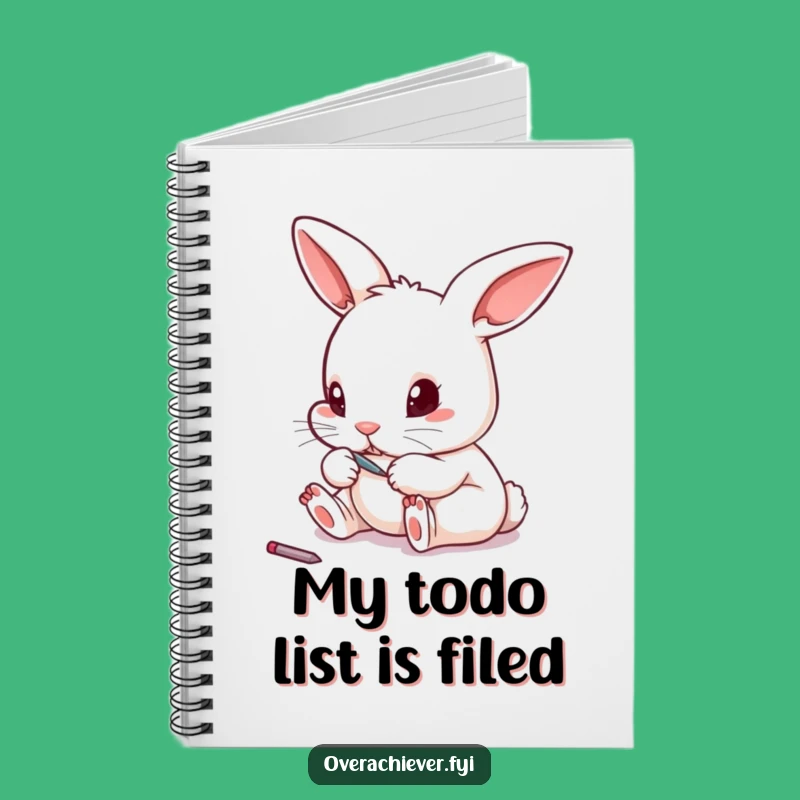 Funny Rabbit Toenail File Notebook, Journal Your Meticulous Thoughts