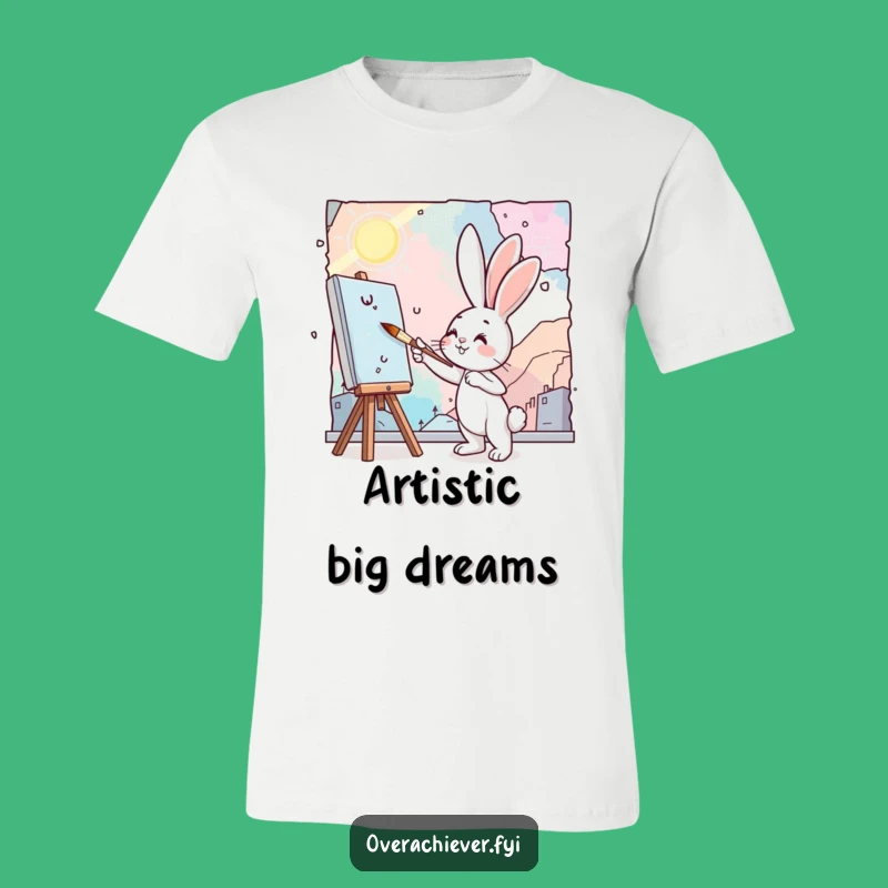 Funny Bunny Artist T-Shirt - Paint Your World with This Hilarious Art Tee!