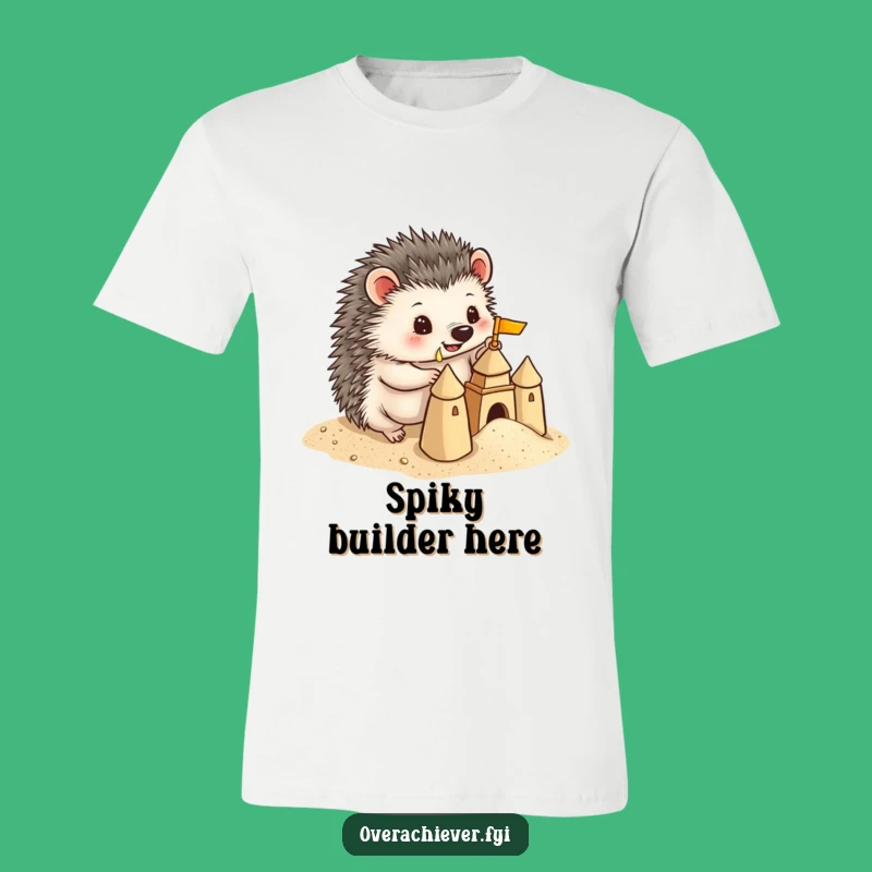 Funny Hedgehog Sandcastle Builder T-Shirt: Wear Your Tiny Masterpiece