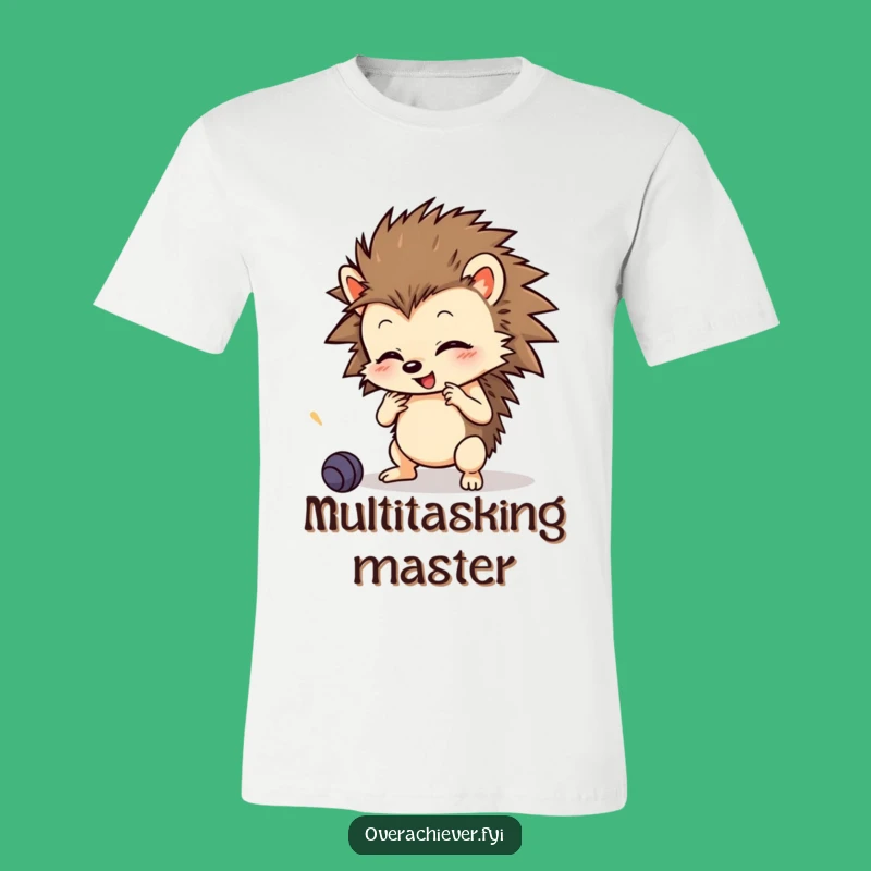 Funny Hedgehog Skill Overload T-Shirt: A Hilarious Gift for Ambitious Learners