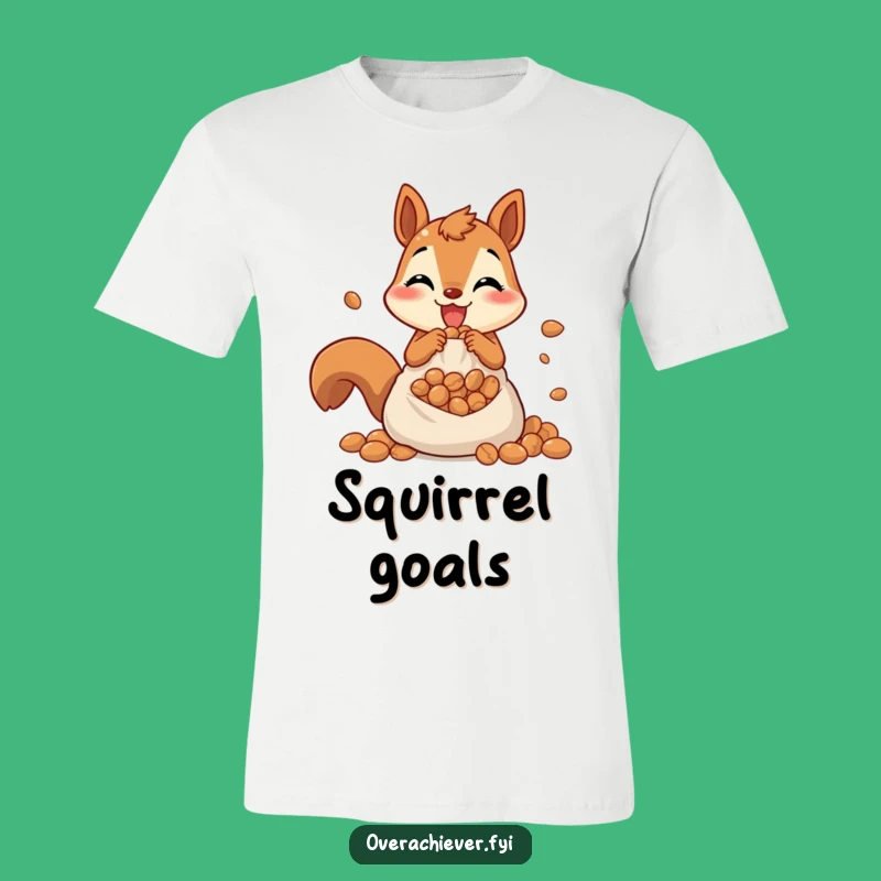 Funny Squirrel T-Shirt - Frantic Nut Stuffer Design for Busy Bees