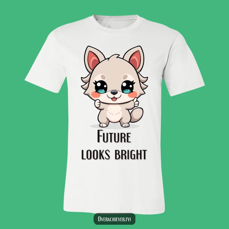 Funny Determined Animal T-Shirt: Confident Smile Points to Future, Ideal Funny Gift
