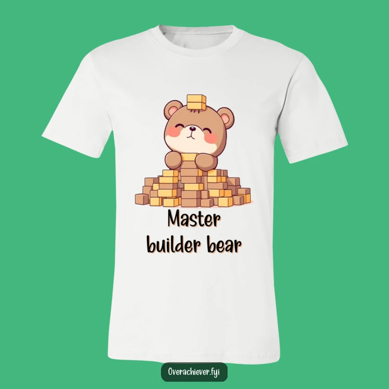 Funny Bear Stacking T-Shirt: Build Your Humor with Focus