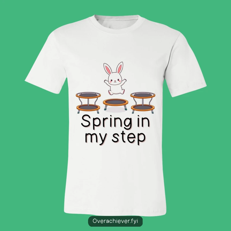 Funny Rabbit Trampoline T-Shirt - Leap into Laughter!