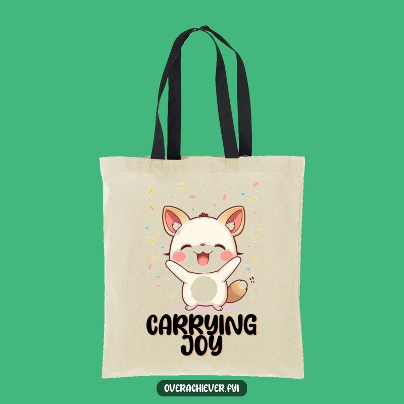 Funny Animal Celebration Tote Bag: Party Confetti Carry-All, Chic Funny Gift for Shoppers