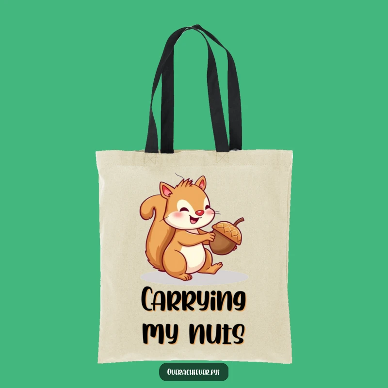 Funny Squirrel Acorn Parking Tote Bag - Eco-Friendly and Hilarious Carry-All