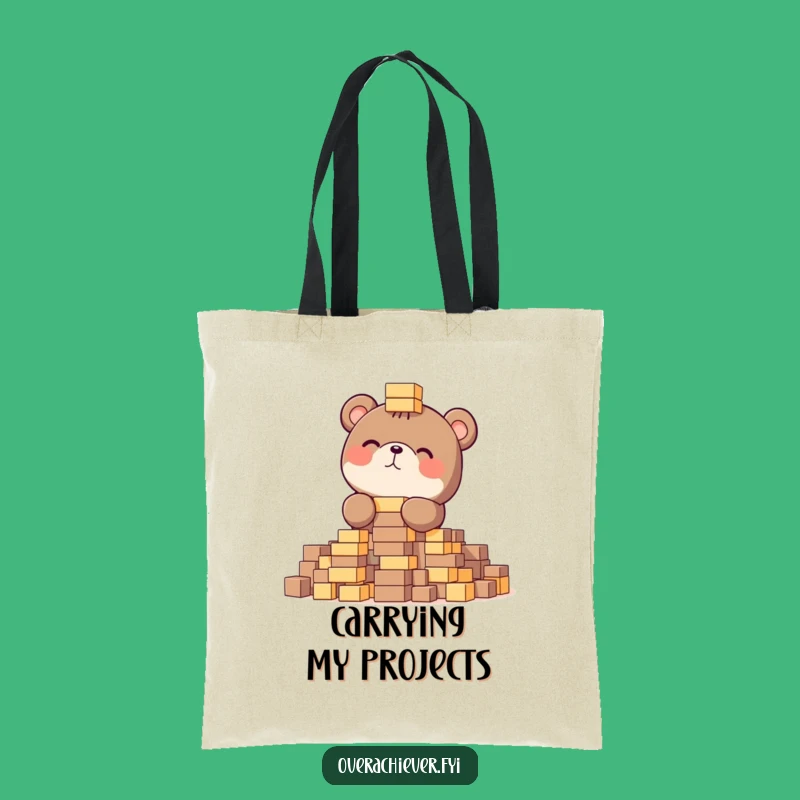 Funny Bear Stacking Tote Bag: Carry Your Focus with Style