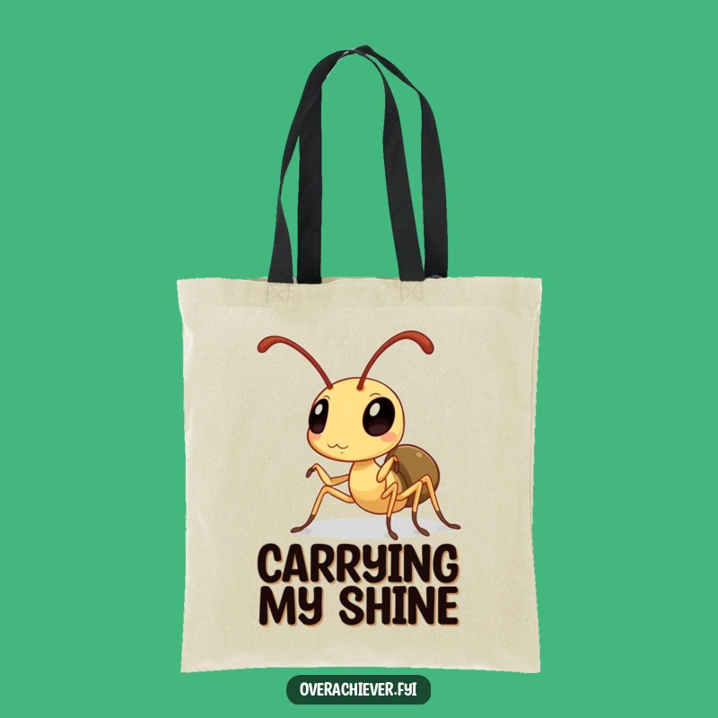 Funny Ant Antenna Shine Tote Bag: Carry Your Sparkle & Humor