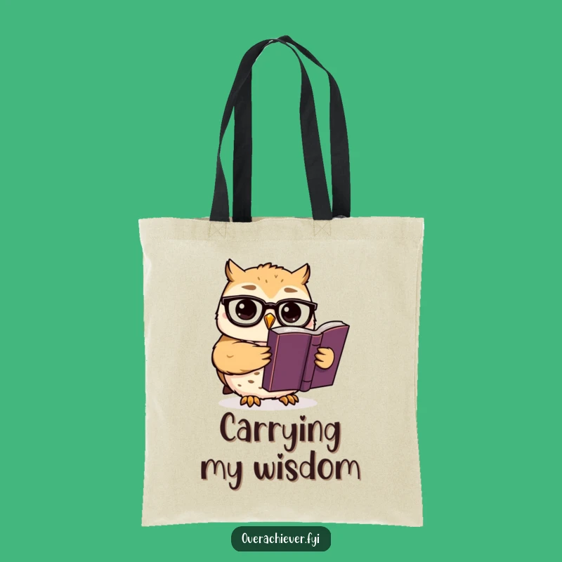 Funny Smart Owl Tote Bag: Carry Your Books & Wit!