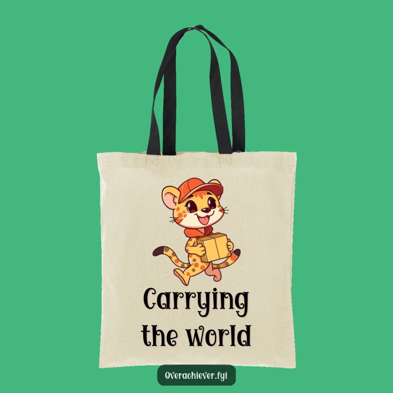 Funny Cheetah Delivery Tote Bag: Carry Your Errands with Speedy Style Gift