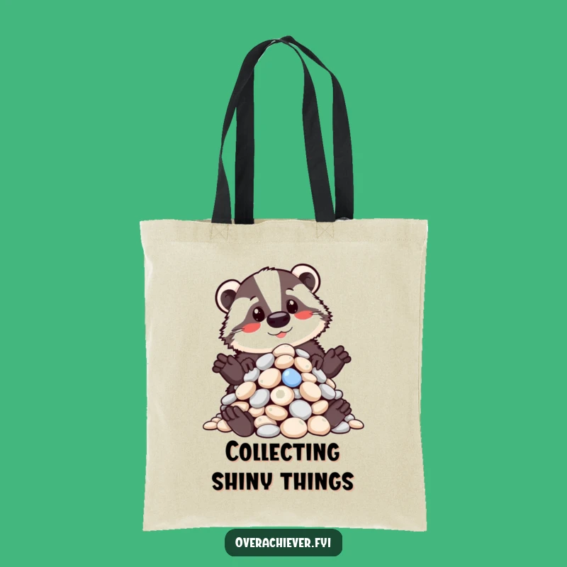 Funny Badger Pebble Tote Bag: A Humorous Gift for Organized Shoppers