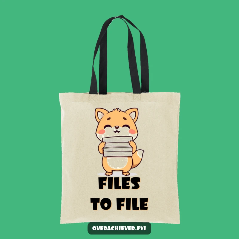 Funny Animal Paperwork Tote Bag - Triumphantly Organized Carry-All